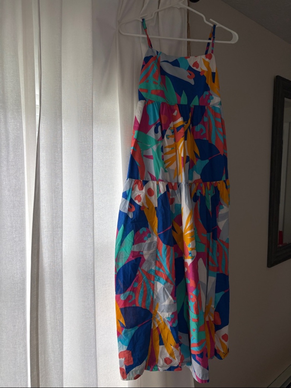 J. Crew Multicolor Tropical Print Maxi Dress